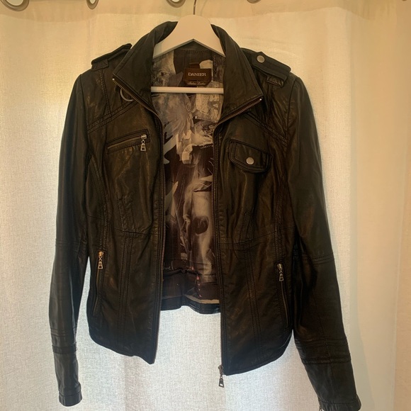 Danier genuine leather jacket - biker style! - Picture 2 of 2